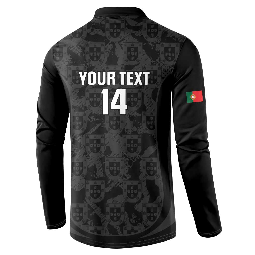 Custom Portugal Football Button Sweatshirt 2026 Come On Selecao das Quinas - Black - Wonder Print Shop