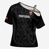 Custom Portugal Football Cross Shoulder Shirt 2026 Come On Selecao das Quinas - Black - Wonder Print Shop