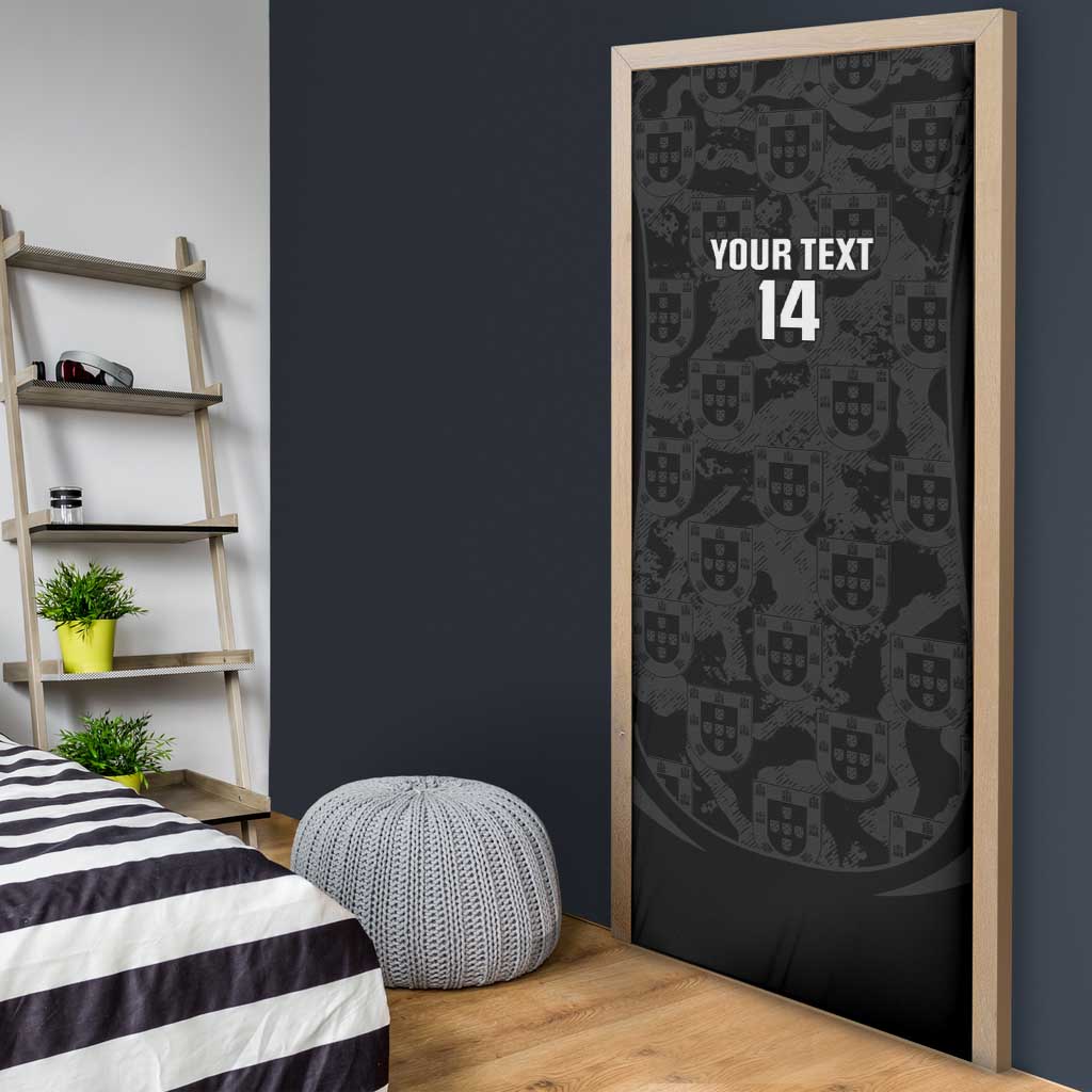 Custom Portugal Football Door Cover 2026 Come On Selecao das Quinas - Black - Wonder Print Shop