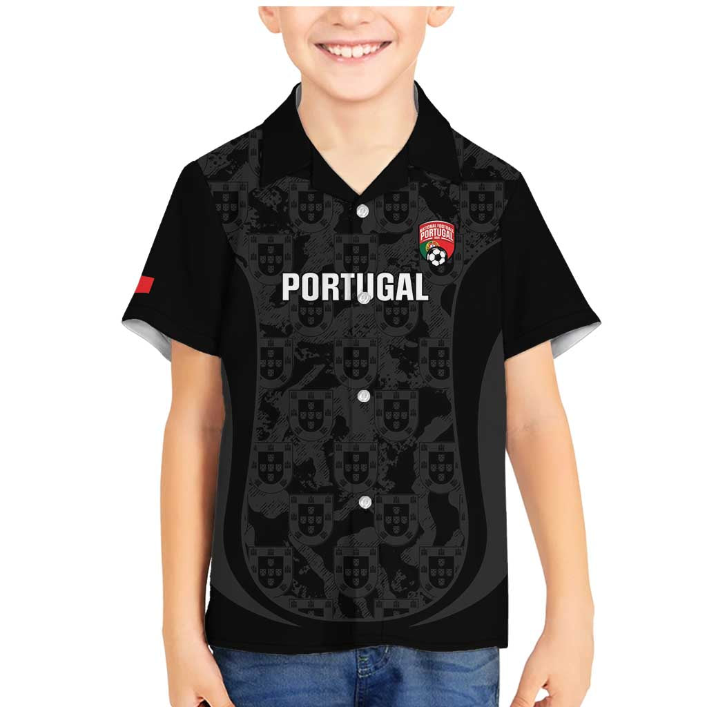 Custom Portugal Football Family Matching Mermaid Dress and Hawaiian Shirt 2026 Come On Selecao das Quinas - Black - Wonder Print Shop