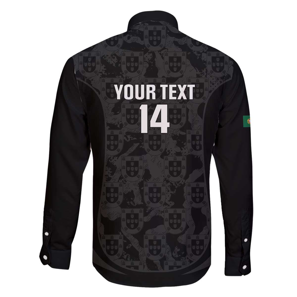 Custom Portugal Football Family Matching Off The Shoulder Long Sleeve Dress and Hawaiian Shirt 2026 Come On Selecao das Quinas - Black - Wonder Print Shop