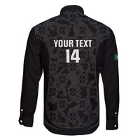 Custom Portugal Football Family Matching Puletasi and Hawaiian Shirt 2026 Come On Selecao das Quinas - Black - Wonder Print Shop