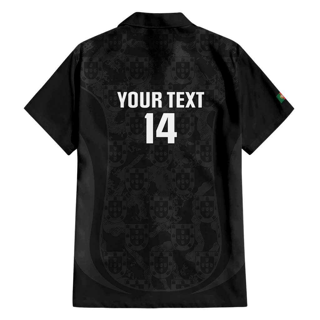 Custom Portugal Football Family Matching Short Sleeve Bodycon Dress and Hawaiian Shirt 2026 Come On Selecao das Quinas - Black - Wonder Print Shop
