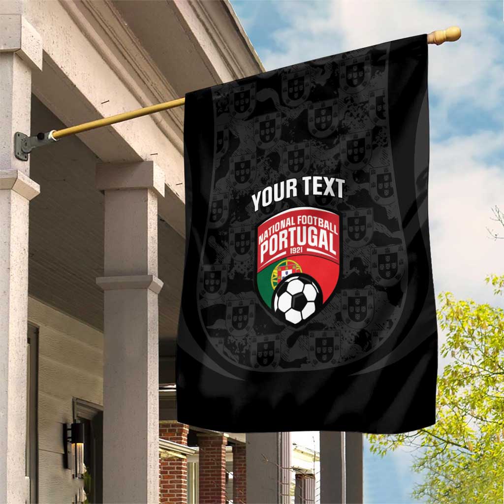 Custom Portugal Football Garden Flag 2026 Come On Selecao das Quinas - Black - Wonder Print Shop