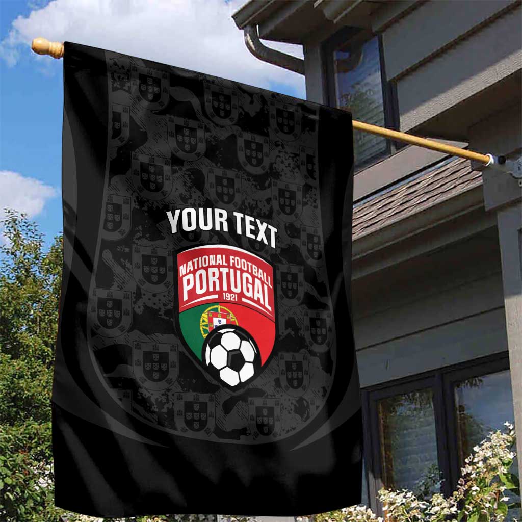 Custom Portugal Football Garden Flag 2026 Come On Selecao das Quinas - Black - Wonder Print Shop