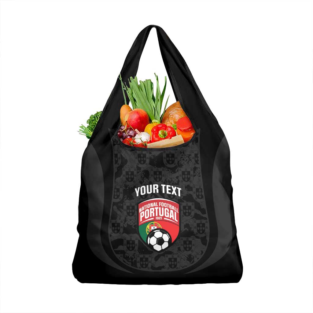 Custom Portugal Football Grocery Bag 2026 Come On Selecao das Quinas - Black - Wonder Print Shop