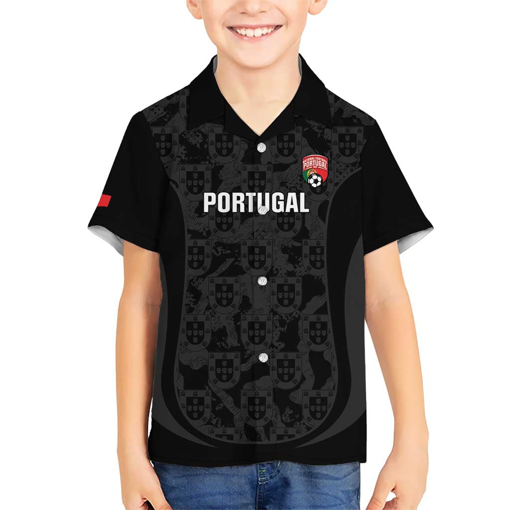 Custom Portugal Football Hawaiian Shirt 2026 Come On Selecao das Quinas - Black - Wonder Print Shop