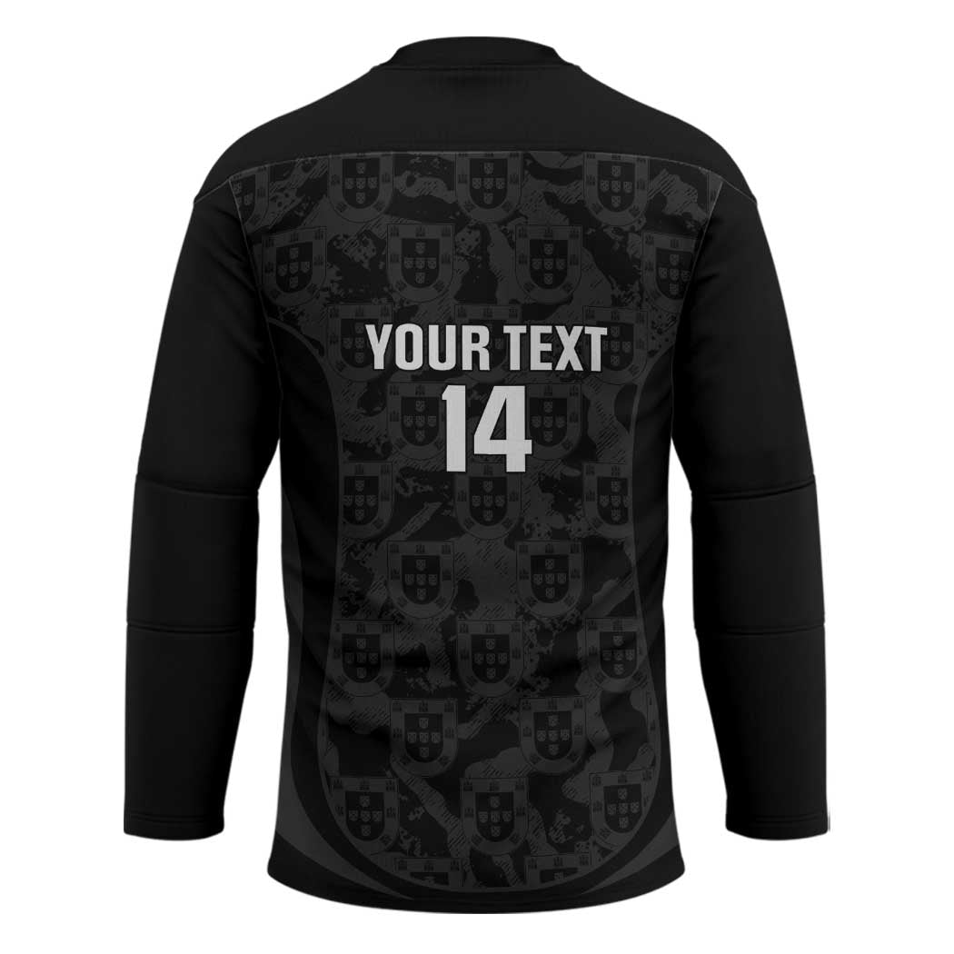 Custom Portugal Football Hockey Jersey 2026 Come On Selecao das Quinas - Black - Wonder Print Shop