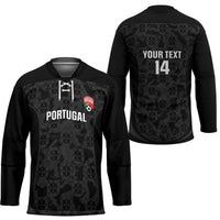 Custom Portugal Football Hockey Jersey 2026 Come On Selecao das Quinas - Black - Wonder Print Shop