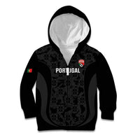 Custom Portugal Football Kid Hoodie 2026 Come On Selecao das Quinas - Black - Wonder Print Shop
