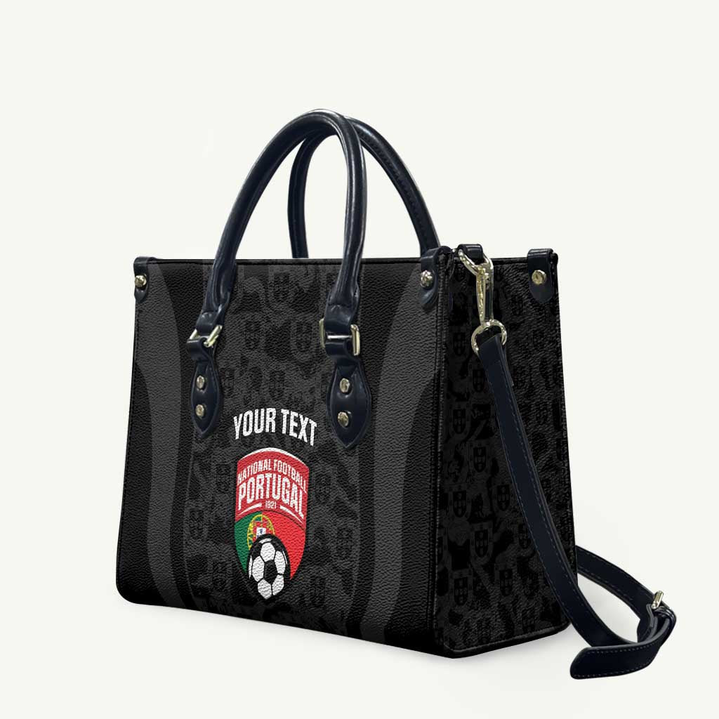 Custom Portugal Football Leather Bag 2026 Come On Selecao das Quinas - Black - Wonder Print Shop