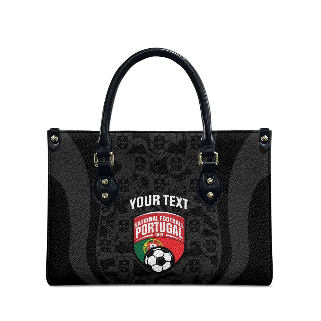 Custom Portugal Football Leather Bag 2026 Come On Selecao das Quinas - Black - Wonder Print Shop
