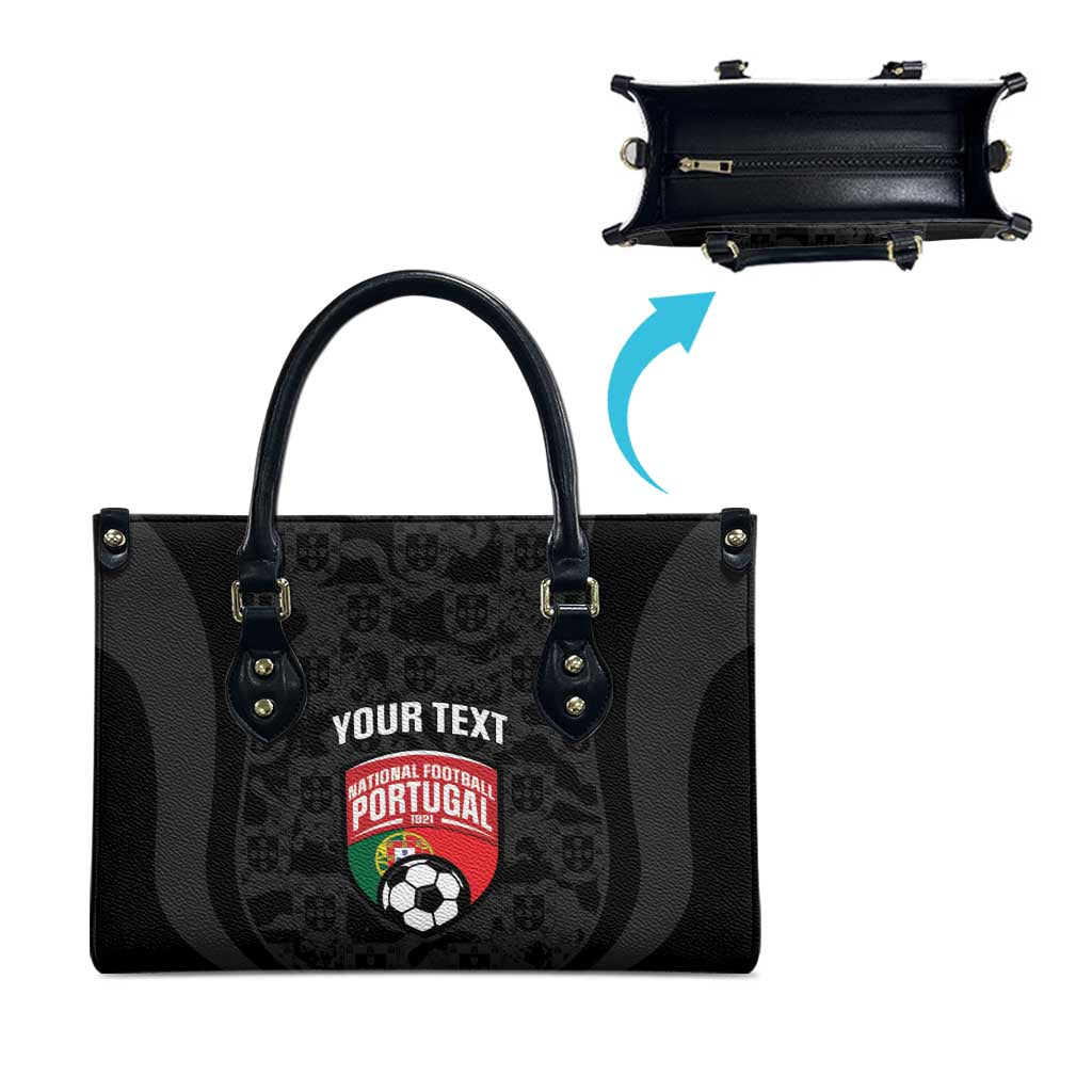 Custom Portugal Football Leather Bag 2026 Come On Selecao das Quinas - Black - Wonder Print Shop
