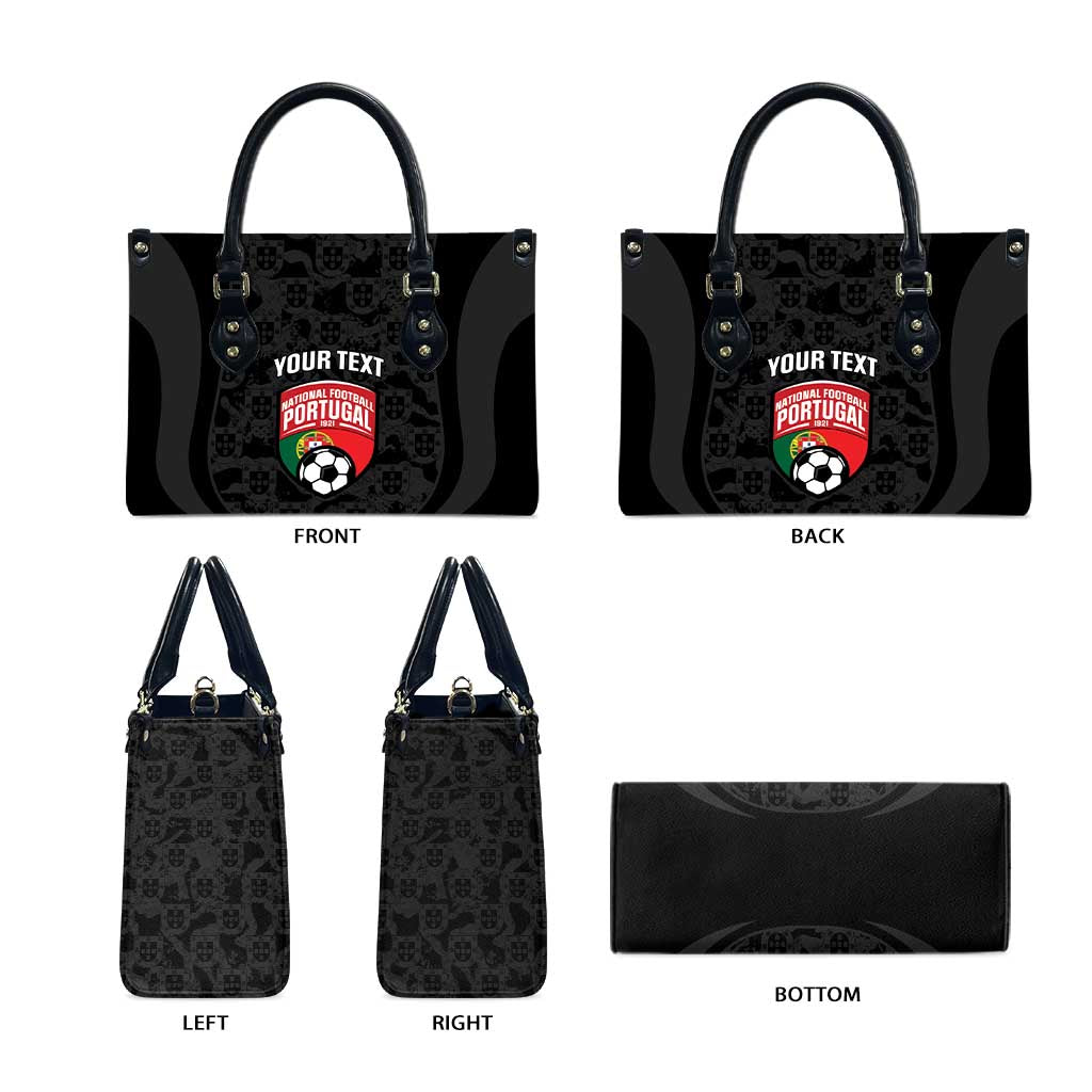 Custom Portugal Football Leather Bag 2026 Come On Selecao das Quinas - Black - Wonder Print Shop