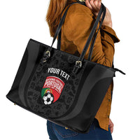 Custom Portugal Football Leather Tote Bag 2026 Come On Selecao das Quinas - Black - Wonder Print Shop