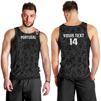 Custom Portugal Football Men Tank Top 2026 Come On Selecao das Quinas - Black - Wonder Print Shop