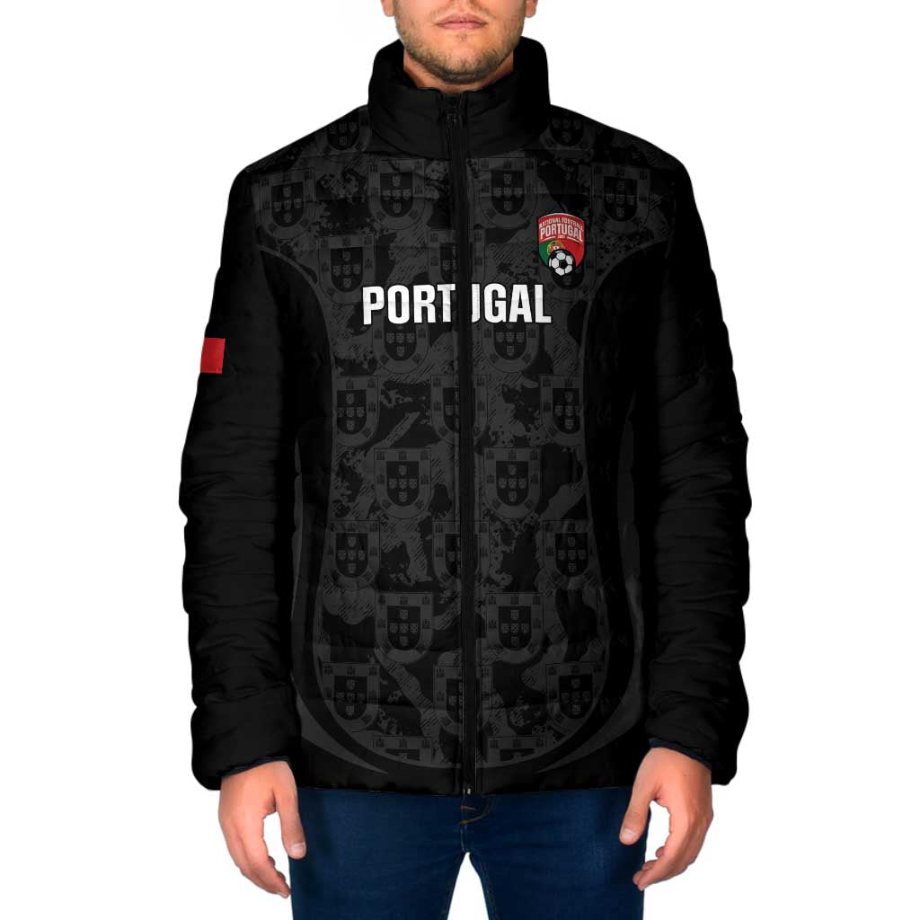 Custom Portugal Football Padded Jacket 2026 Come On Selecao das Quinas - Black - Wonder Print Shop