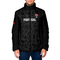 Custom Portugal Football Padded Jacket 2026 Come On Selecao das Quinas - Black - Wonder Print Shop