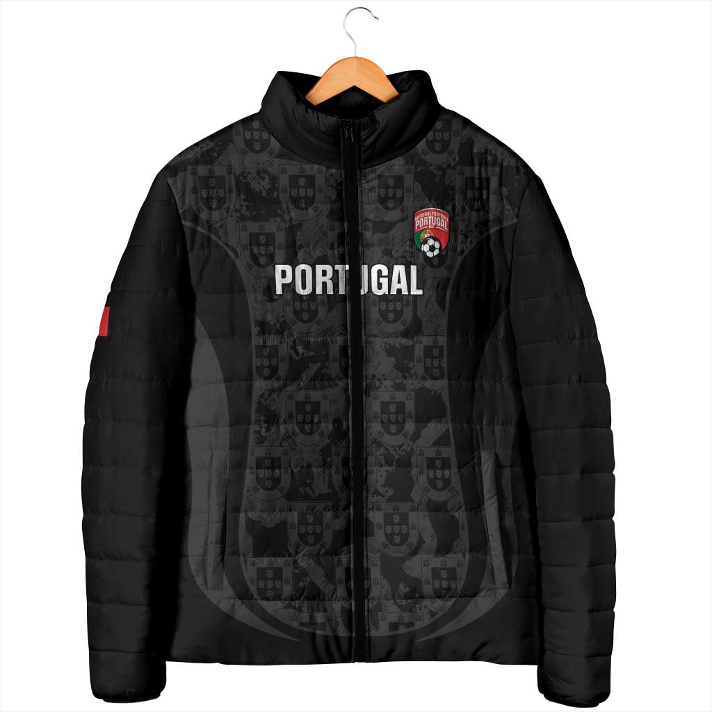 Custom Portugal Football Padded Jacket 2026 Come On Selecao das Quinas - Black - Wonder Print Shop