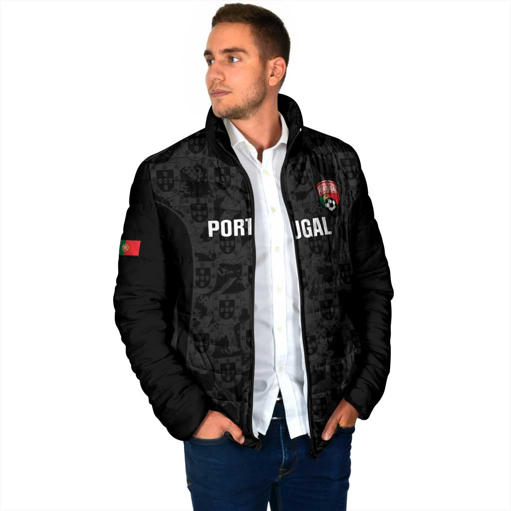 Custom Portugal Football Padded Jacket 2026 Come On Selecao das Quinas - Black - Wonder Print Shop
