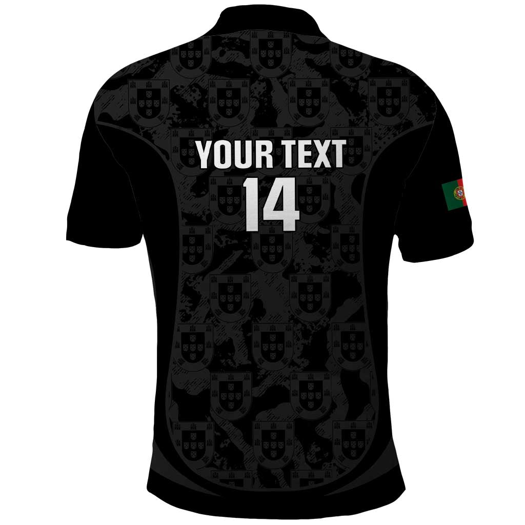 Custom Portugal Football Polo Shirt 2026 Come On Selecao das Quinas - Black - Wonder Print Shop