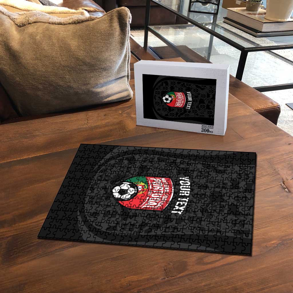 Custom Portugal Football Puzzle 2026 Come On Selecao das Quinas - Black - Wonder Print Shop