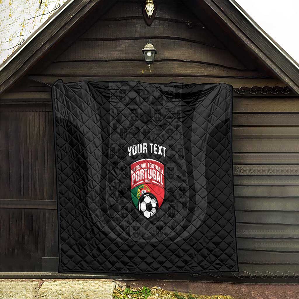 Custom Portugal Football Quilt 2026 Come On Selecao das Quinas - Black - Wonder Print Shop