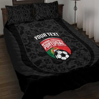 Custom Portugal Football Quilt Bed Set 2026 Come On Selecao das Quinas - Black - Wonder Print Shop