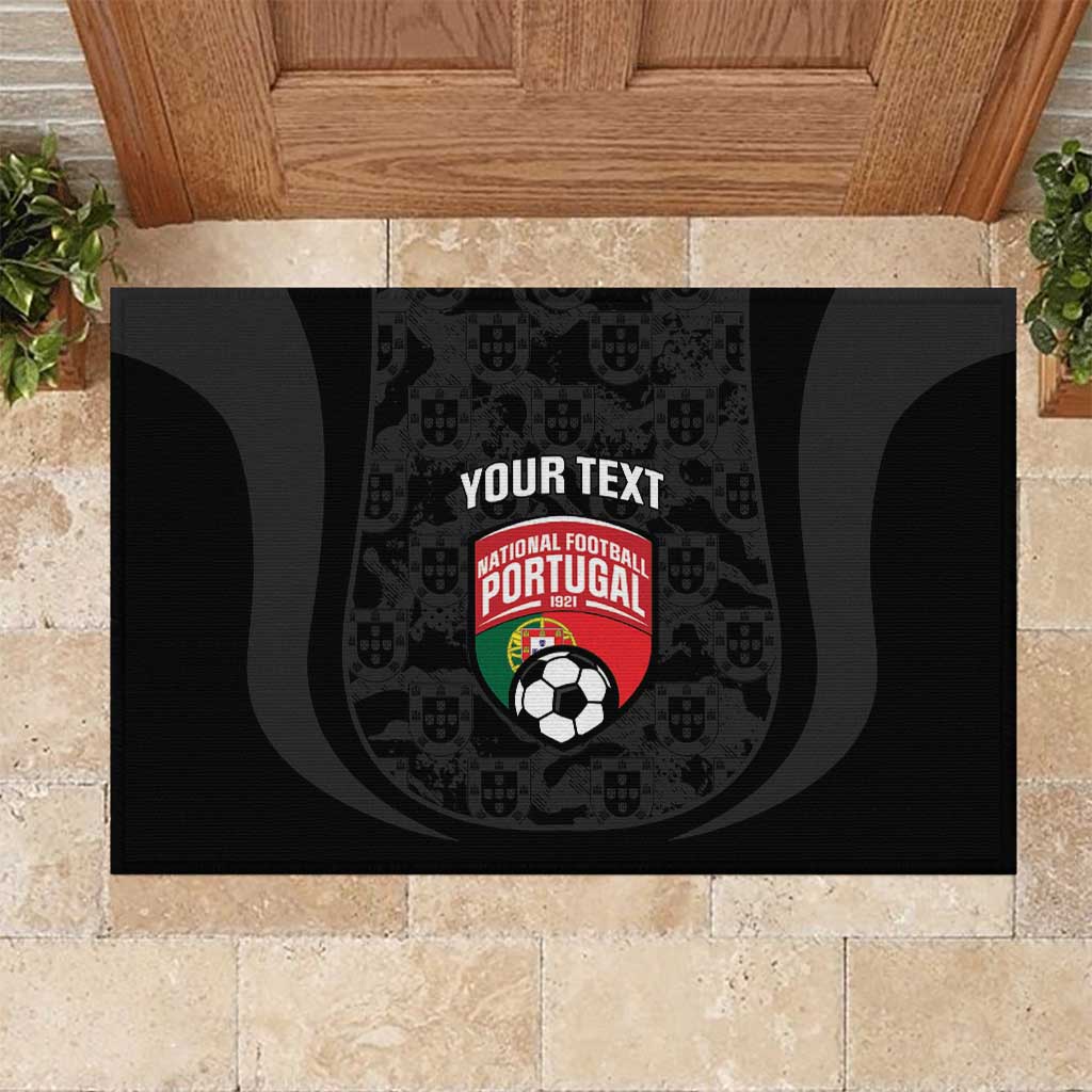Custom Portugal Football Rubber Doormat 2026 Come On Selecao das Quinas - Black - Wonder Print Shop