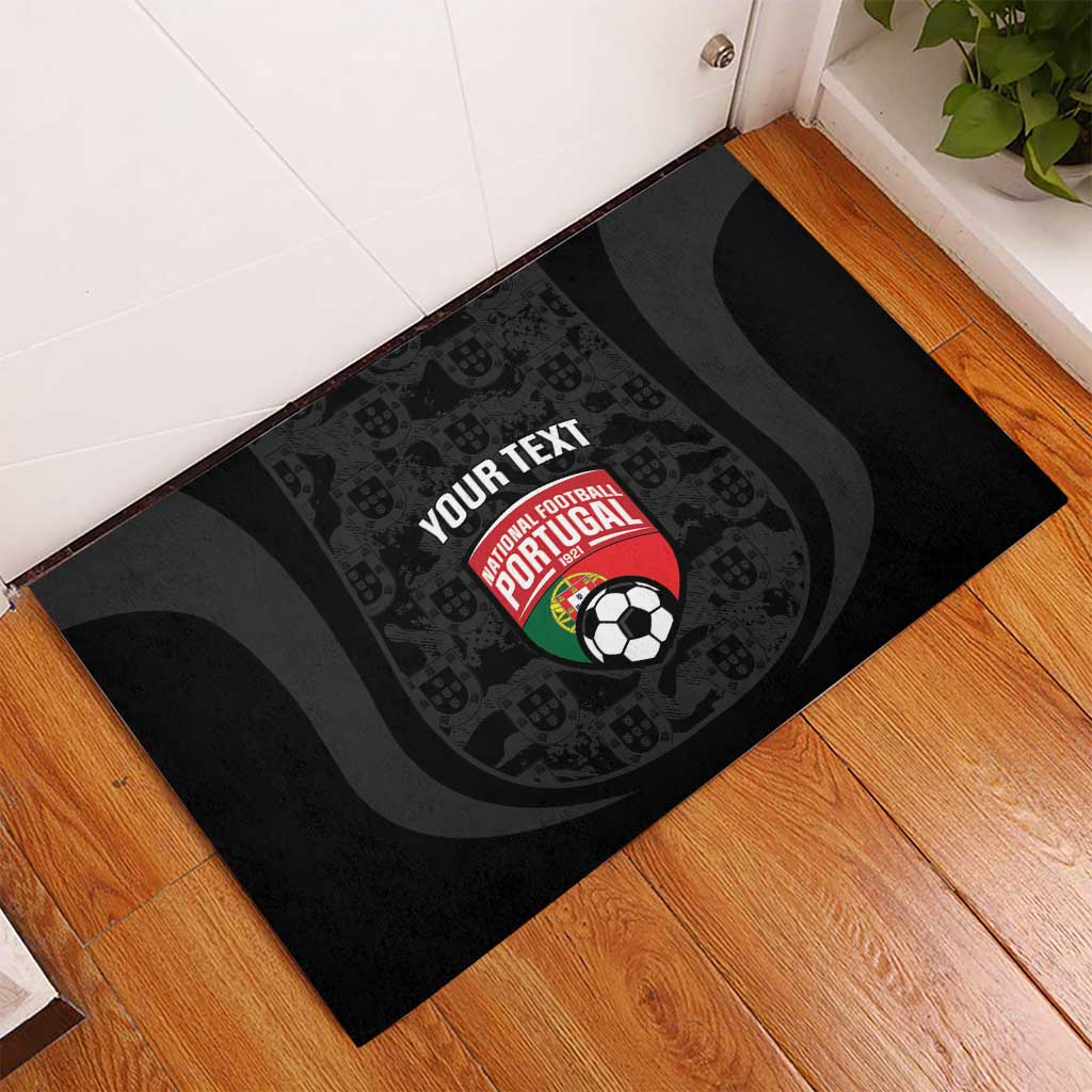 Custom Portugal Football Rubber Doormat 2026 Come On Selecao das Quinas - Black - Wonder Print Shop