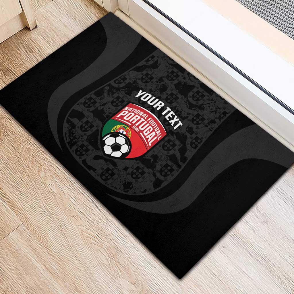 Custom Portugal Football Rubber Doormat 2026 Come On Selecao das Quinas - Black - Wonder Print Shop