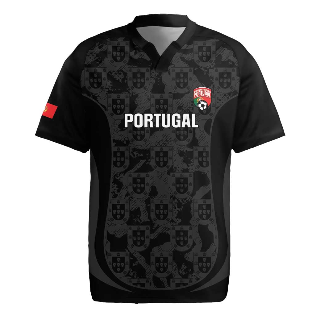 Custom Portugal Football Rugby Jersey 2026 Come On Selecao das Quinas - Black - Wonder Print Shop