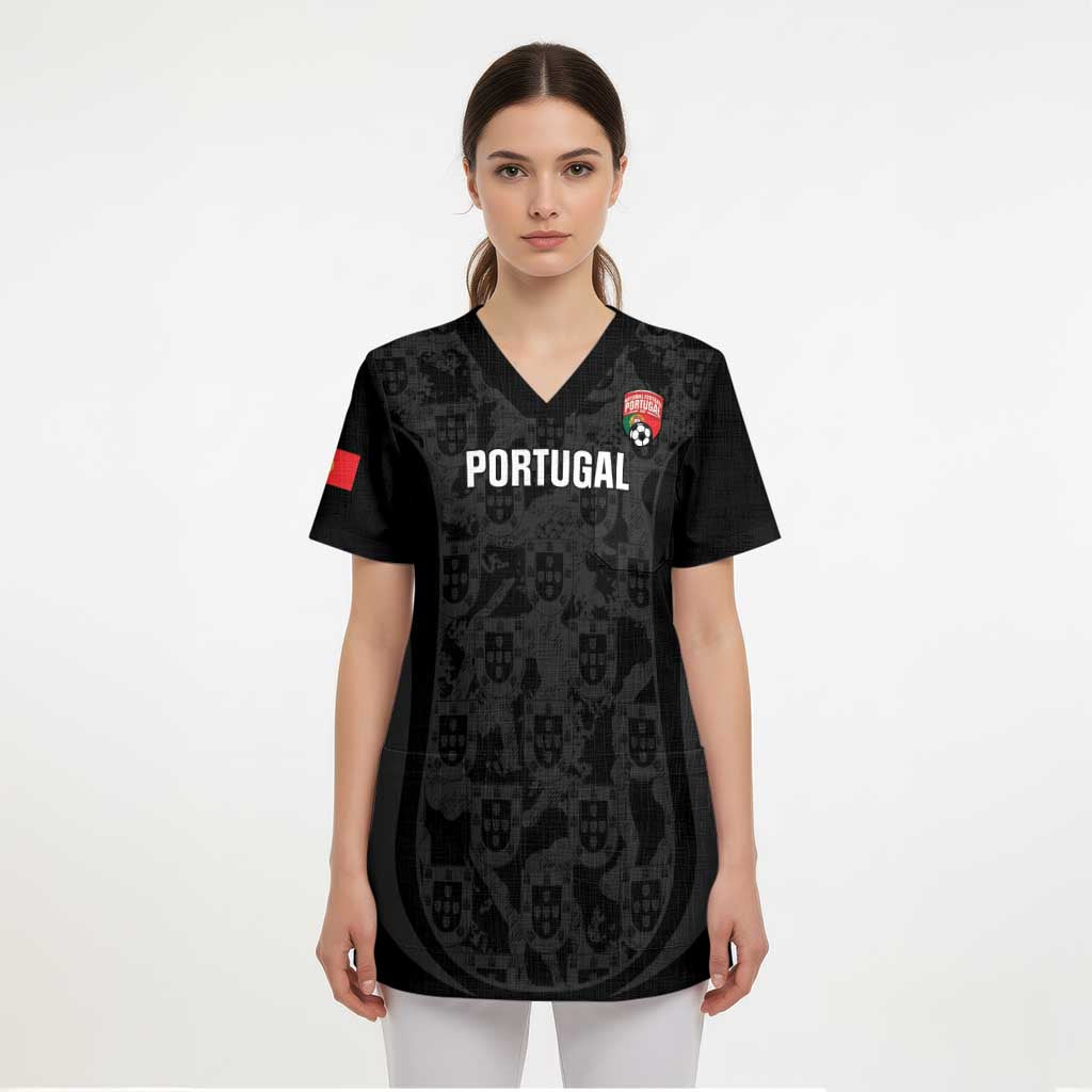 Custom Portugal Football Scrub Top 2026 Come On Selecao das Quinas - Black - Wonder Print Shop