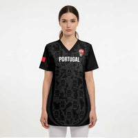 Custom Portugal Football Scrub Top 2026 Come On Selecao das Quinas - Black - Wonder Print Shop