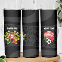 Custom Portugal Football Skinny Tumbler 2026 Come On Selecao das Quinas - Black - Wonder Print Shop