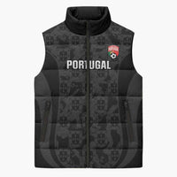 Custom Portugal Football Sleeveless Puffer Jacket 2026 Come On Selecao das Quinas - Black - Wonder Print Shop