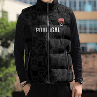 Custom Portugal Football Sleeveless Puffer Jacket 2026 Come On Selecao das Quinas - Black - Wonder Print Shop