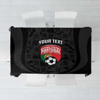 Custom Portugal Football Tablecloth 2026 Come On Selecao das Quinas - Black - Wonder Print Shop