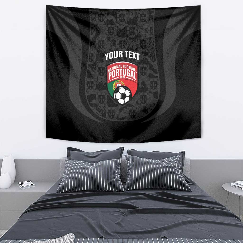 Custom Portugal Football Tapestry 2026 Come On Selecao das Quinas - Black - Wonder Print Shop