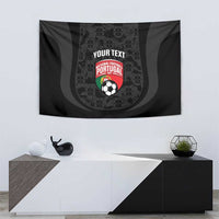 Custom Portugal Football Tapestry 2026 Come On Selecao das Quinas - Black - Wonder Print Shop