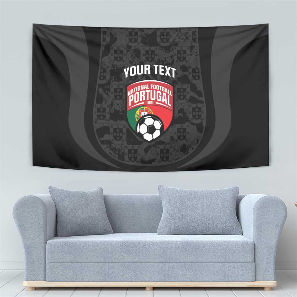 Custom Portugal Football Tapestry 2026 Come On Selecao das Quinas - Black - Wonder Print Shop