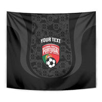Custom Portugal Football Tapestry 2026 Come On Selecao das Quinas - Black - Wonder Print Shop