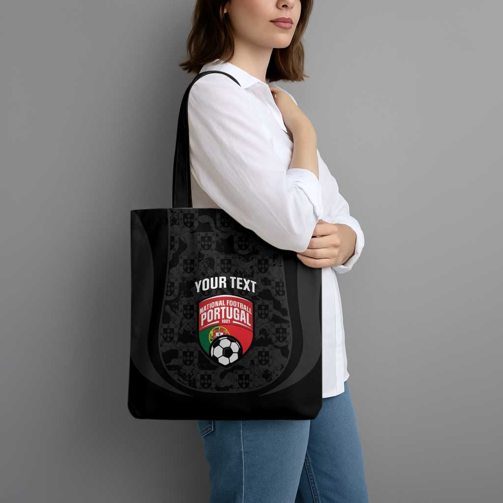 Custom Portugal Football Tote Bag 2026 Come On Selecao das Quinas - Black - undefined