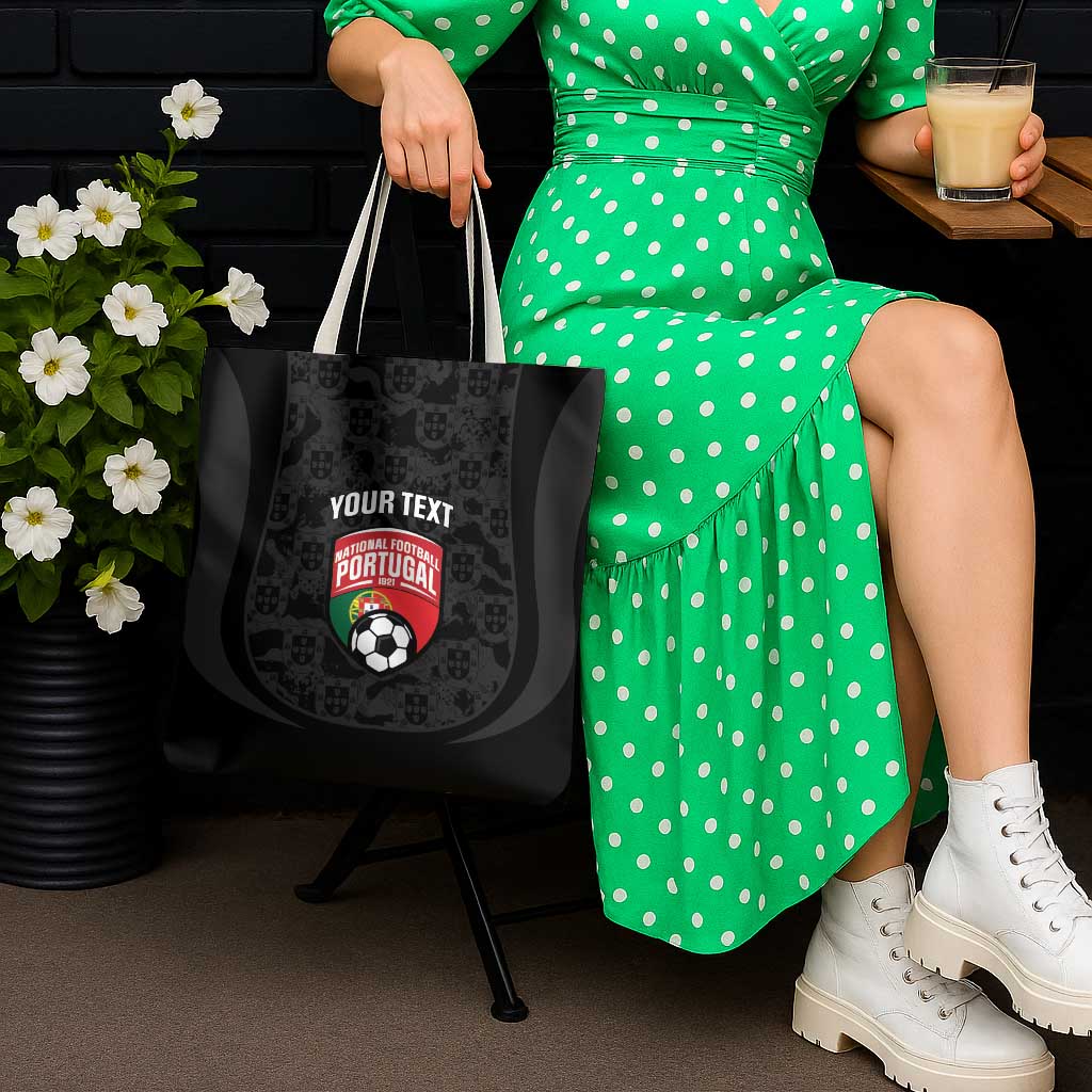 Custom Portugal Football Tote Bag 2026 Come On Selecao das Quinas - Black - undefined