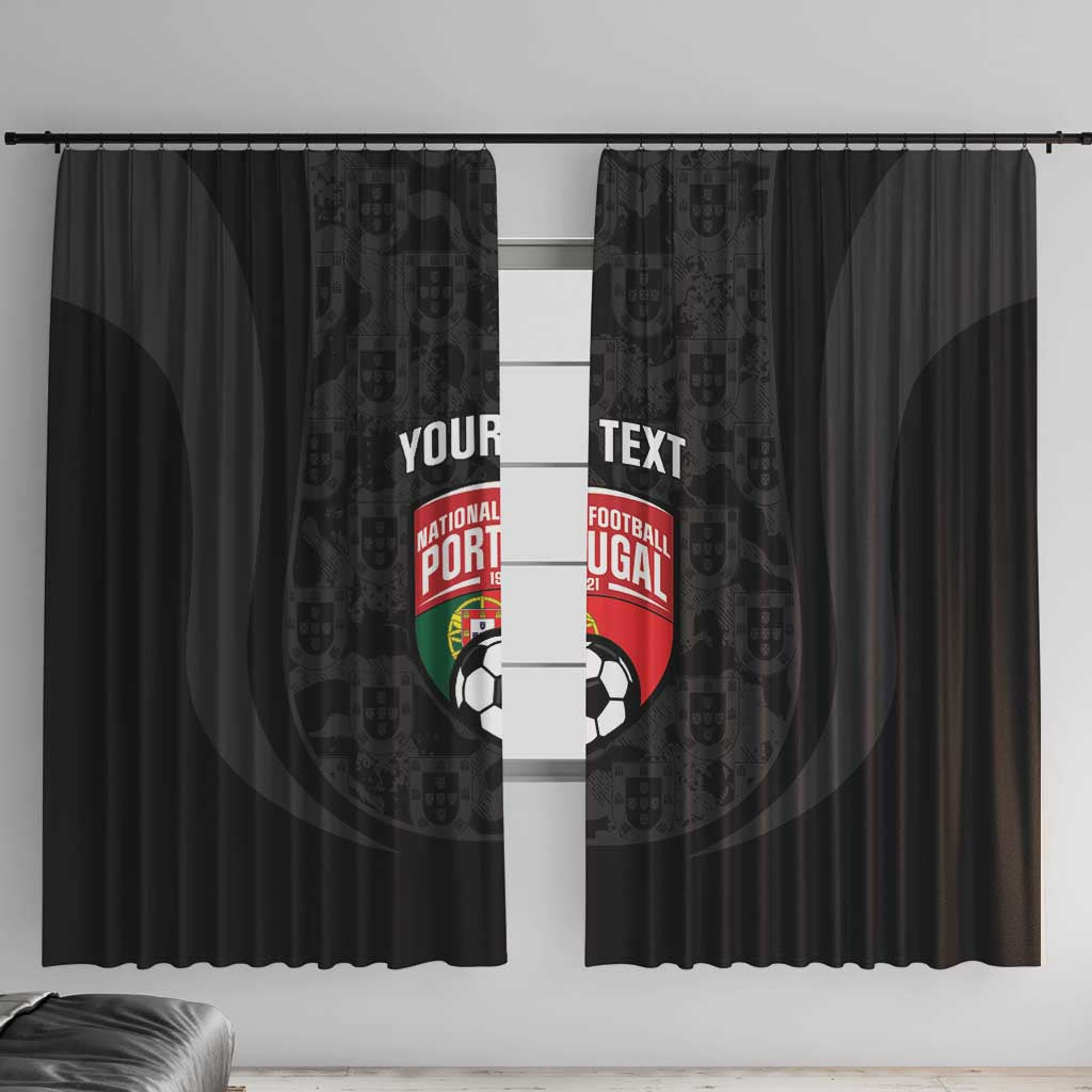 Custom Portugal Football Window Curtain 2026 Come On Selecao das Quinas - Black - Wonder Print Shop