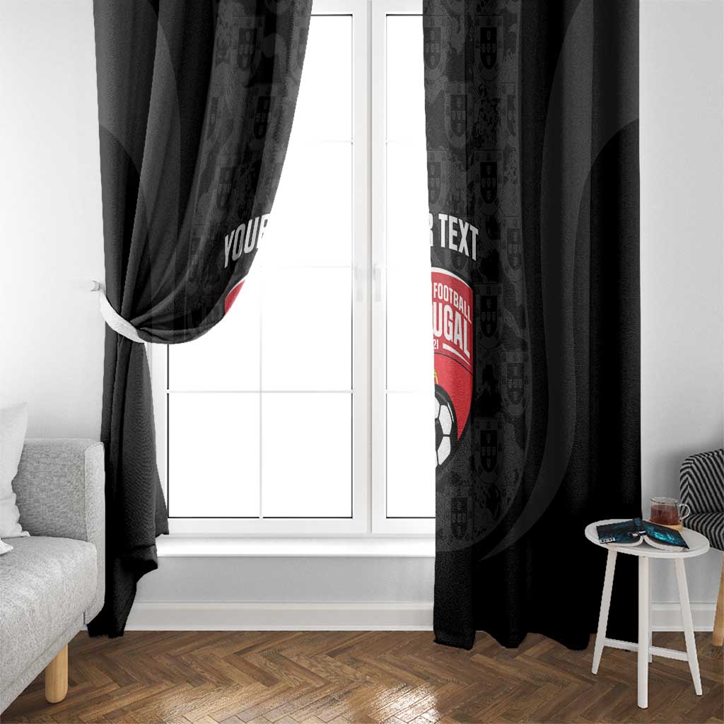 Custom Portugal Football Window Curtain 2026 Come On Selecao das Quinas - Black - Wonder Print Shop