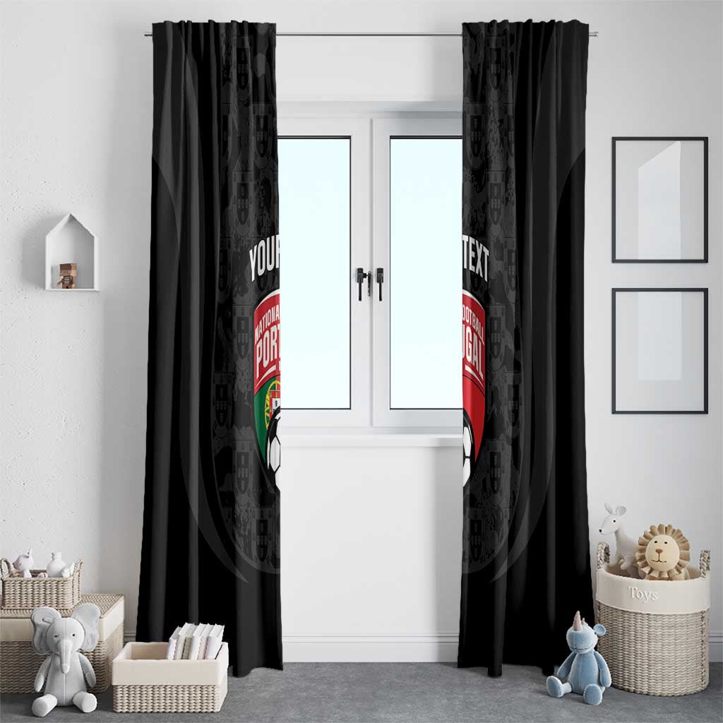 Custom Portugal Football Window Curtain 2026 Come On Selecao das Quinas - Black - Wonder Print Shop