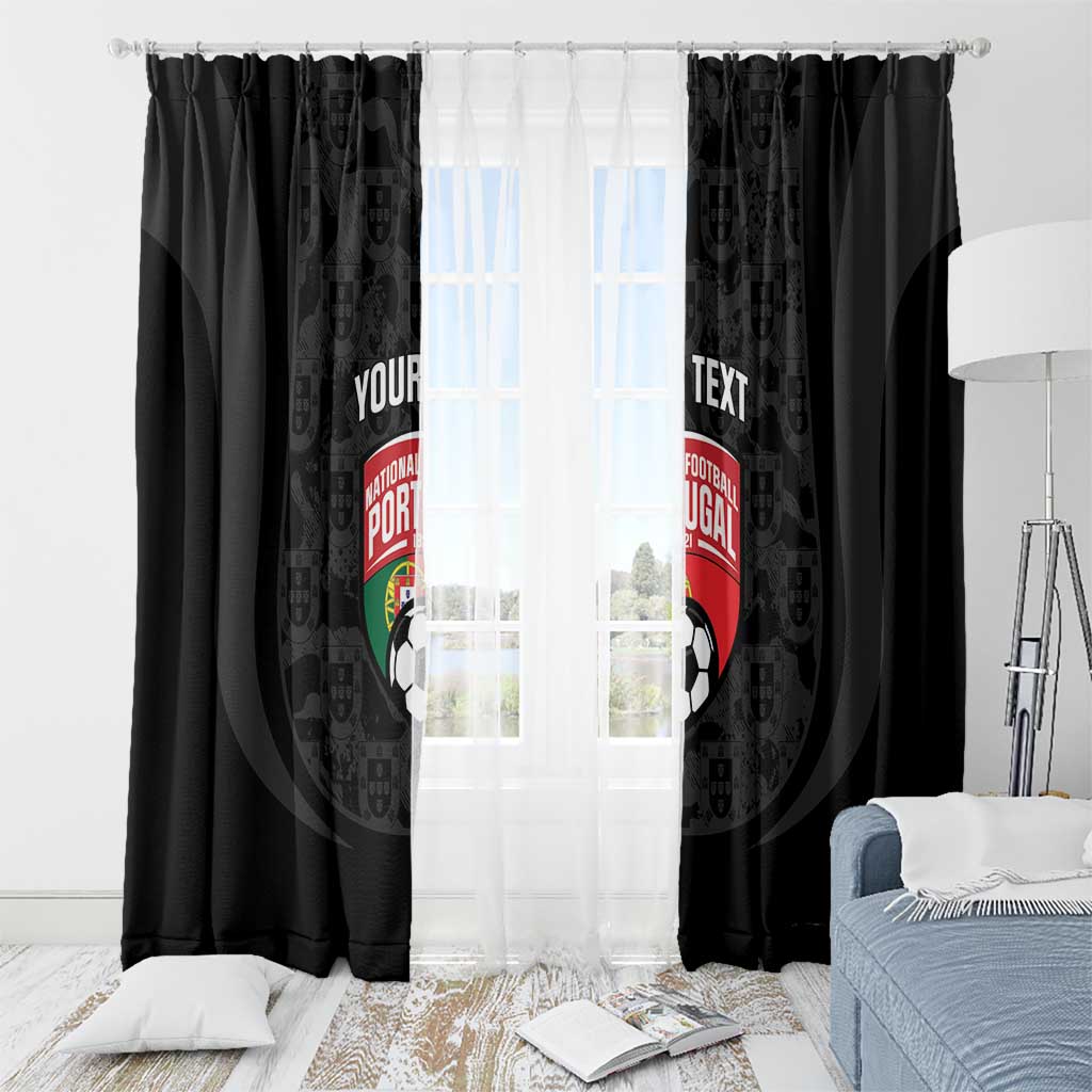 Custom Portugal Football Window Curtain 2026 Come On Selecao das Quinas - Black - Wonder Print Shop