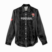 Custom Portugal Football Women Casual Shirt 2026 Come On Selecao das Quinas - Black - Wonder Print Shop