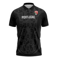 Custom Portugal Football Zipper Polo Shirt 2026 Come On Selecao das Quinas - Black - Wonder Print Shop